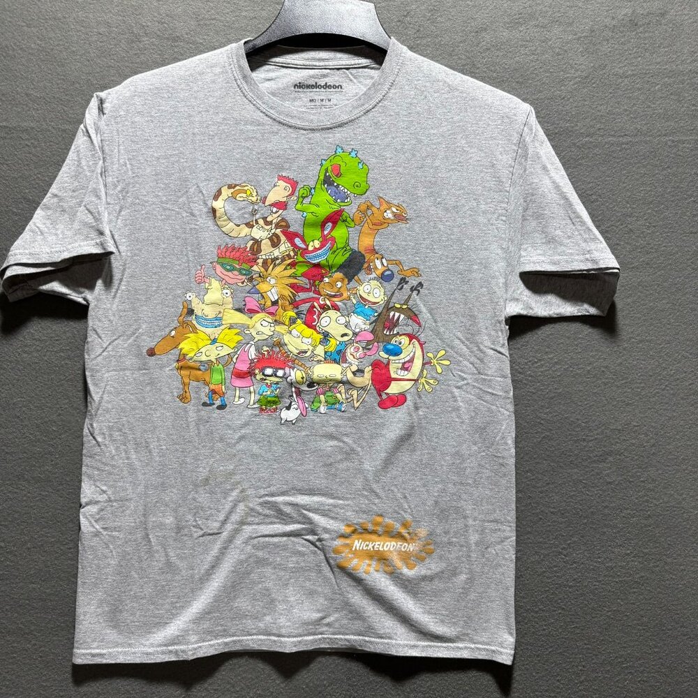 Nickelodeon Adult Teen 90s Characters Crew Neck T-Shirt Size Medium